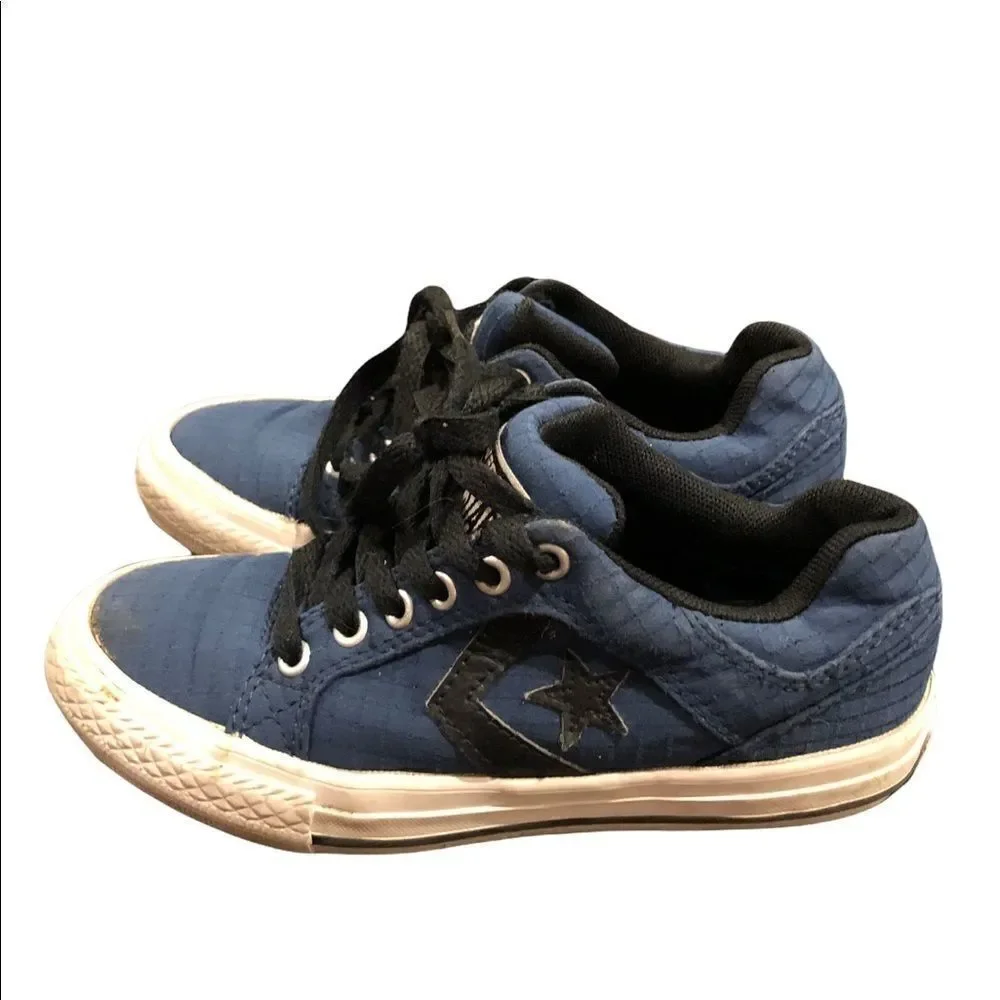 Converse El Distrito Ripstop All Stars youth sneakers size 13 in blue‎ and black